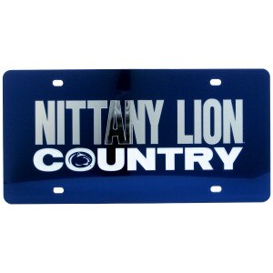license plate navy acrylic Nittany Lion Country with Penn State Athletic Logo